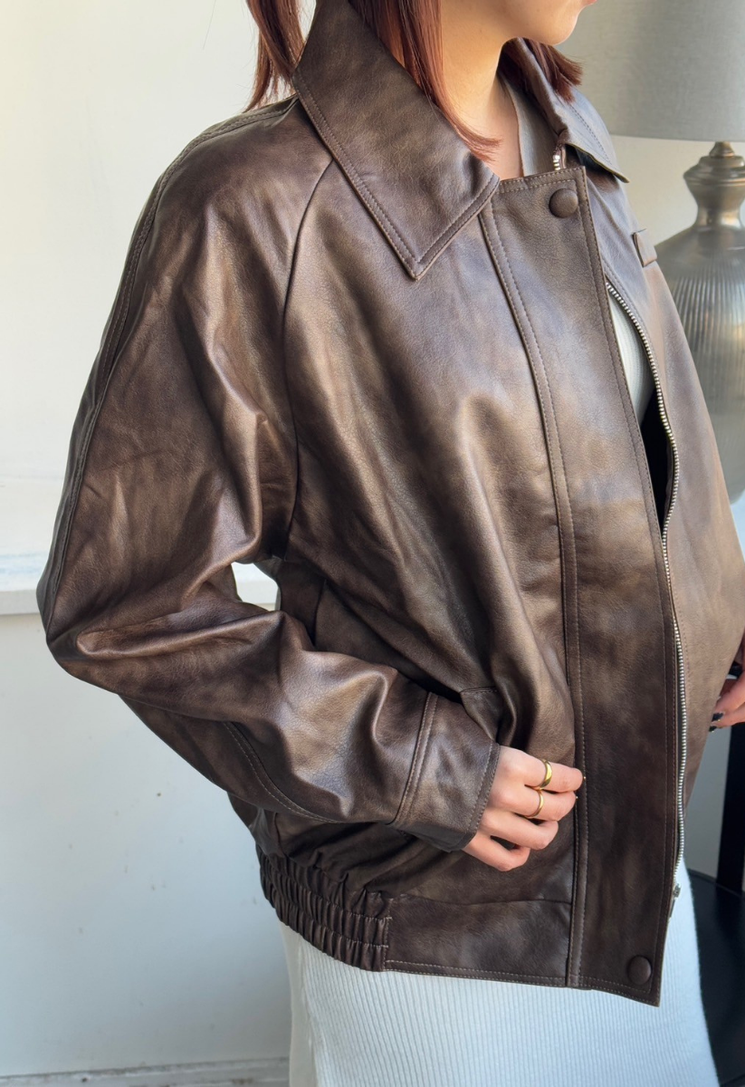 フェイクレザージャケット
