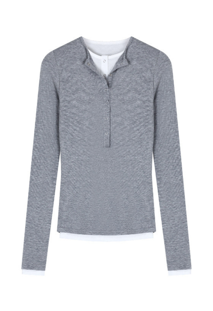 フェイクツーピースロングカットソー