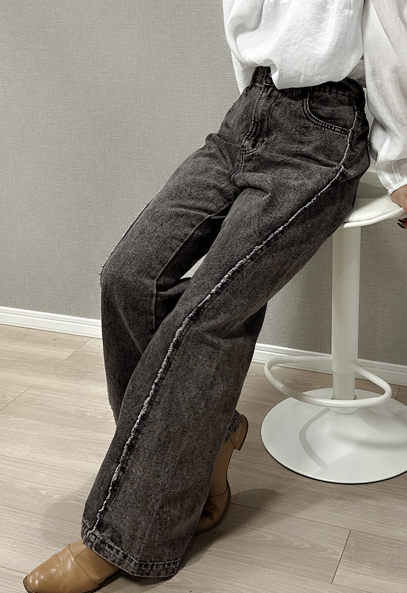 デニムワイドフレアパンツ