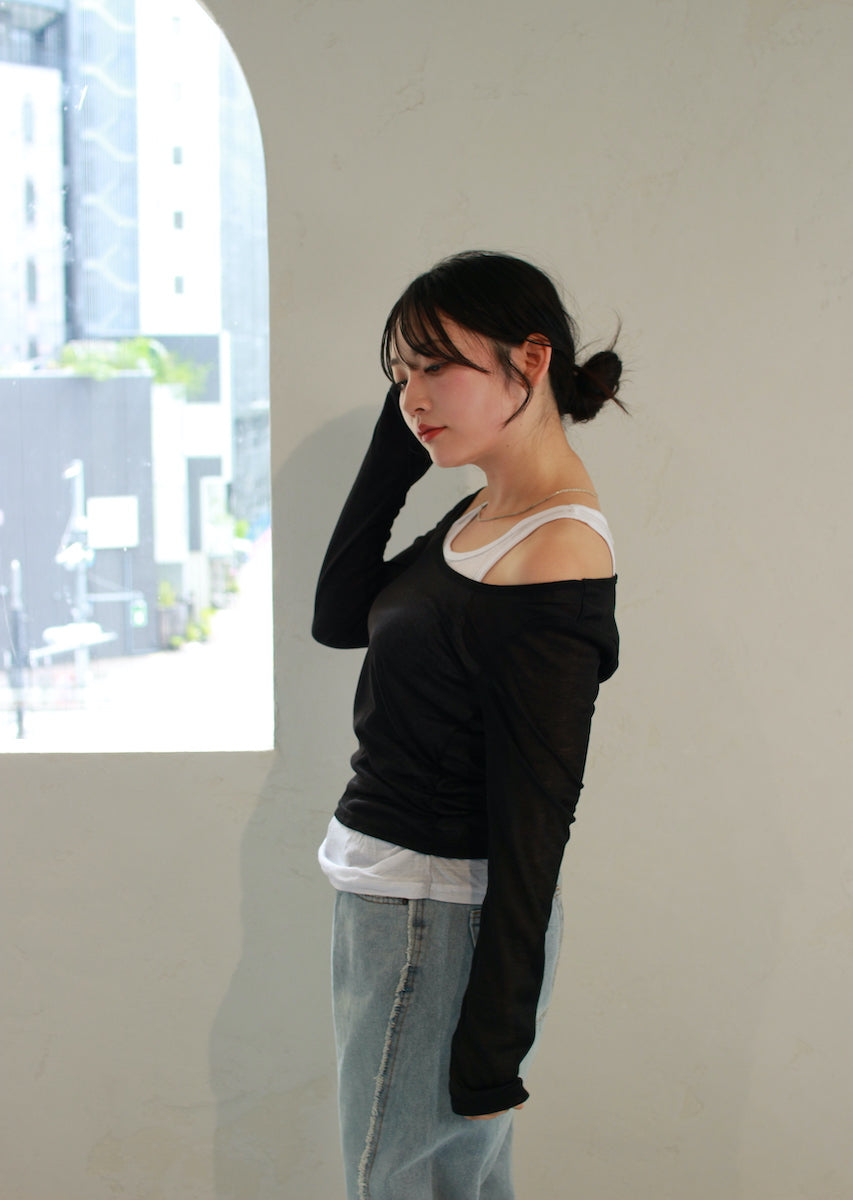 ロングスリーブレイヤードトップス