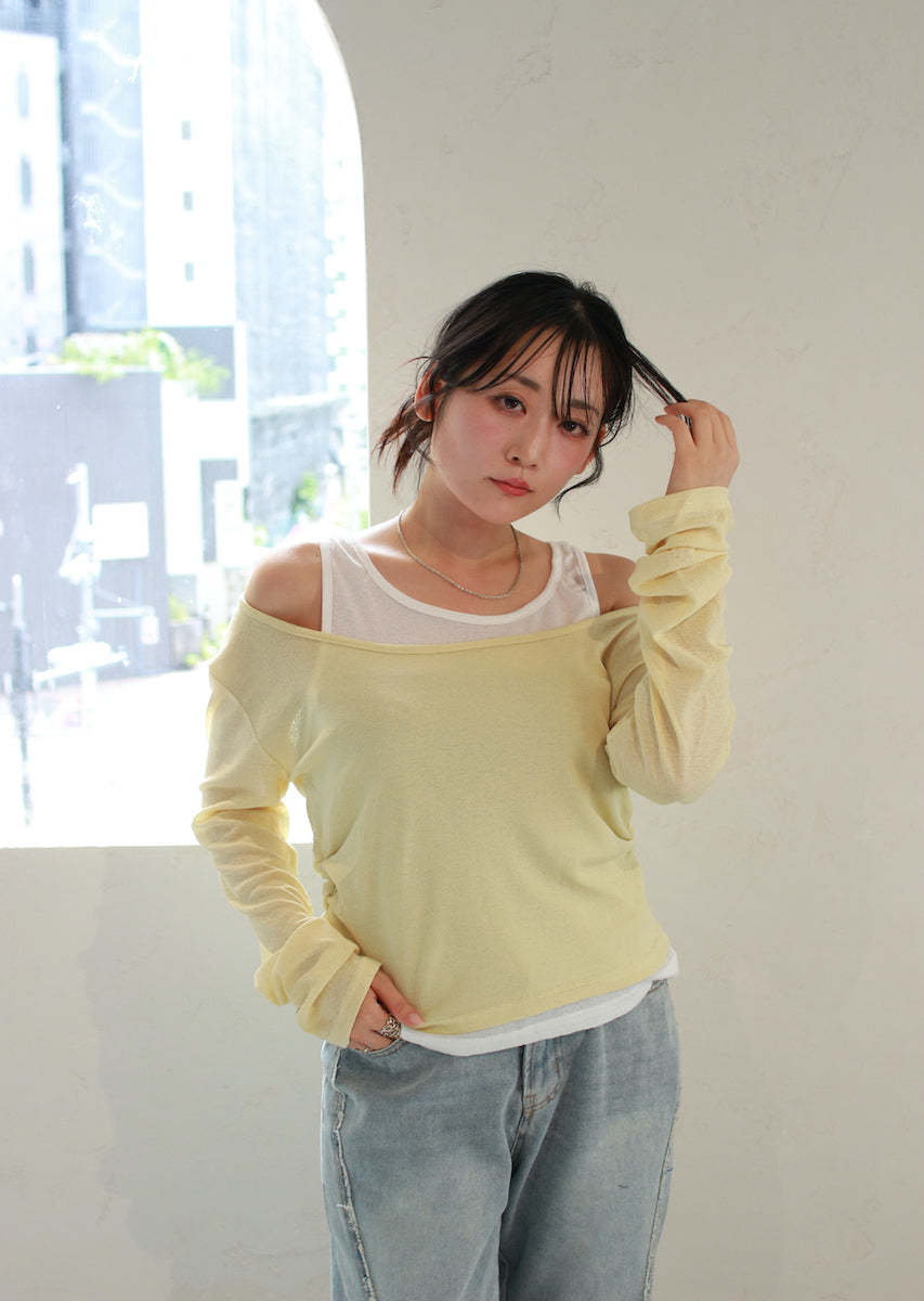 ロングスリーブレイヤードトップス