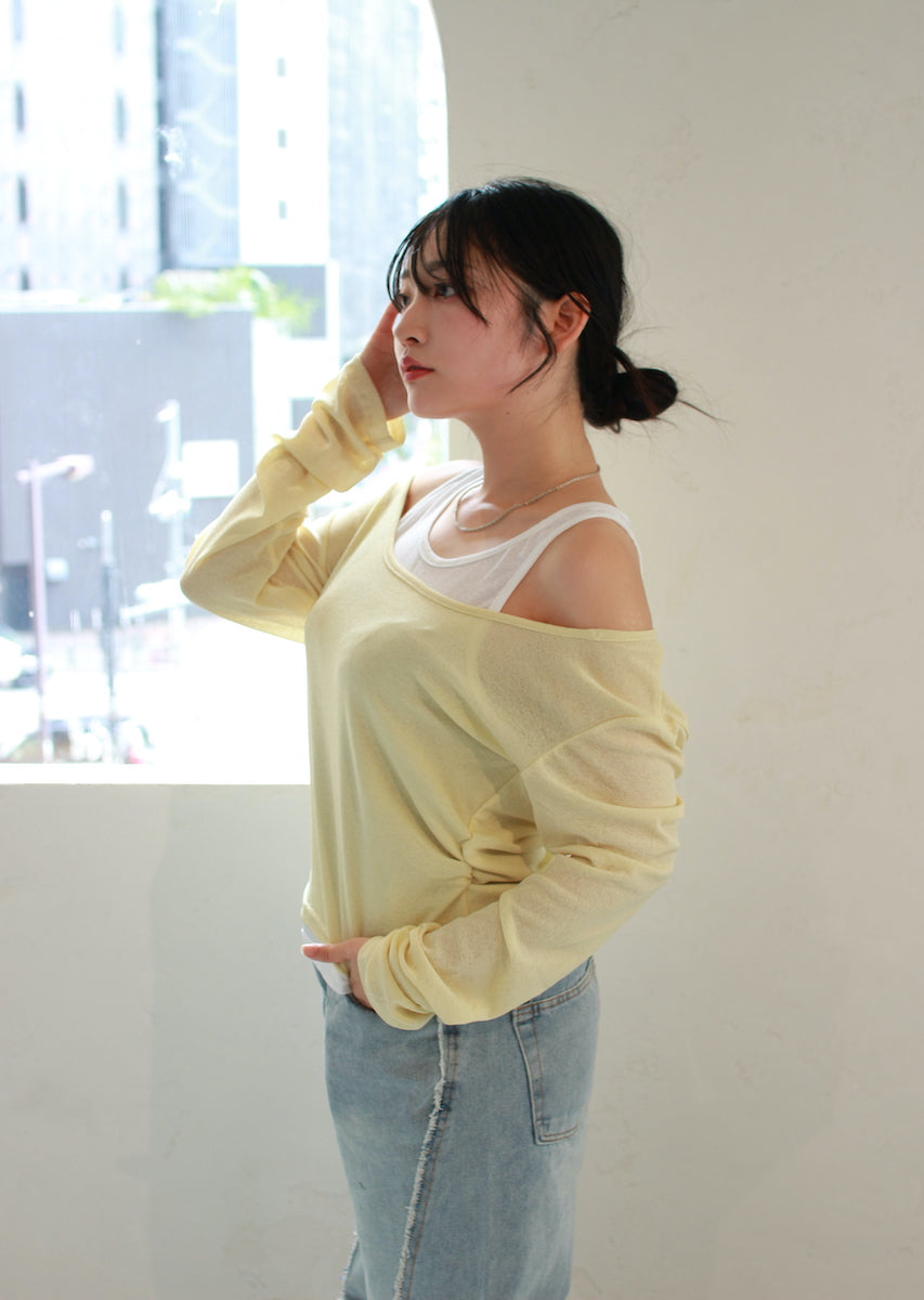 ロングスリーブレイヤードトップス