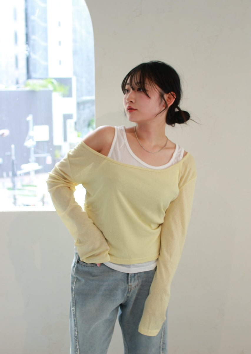 ロングスリーブレイヤードトップス