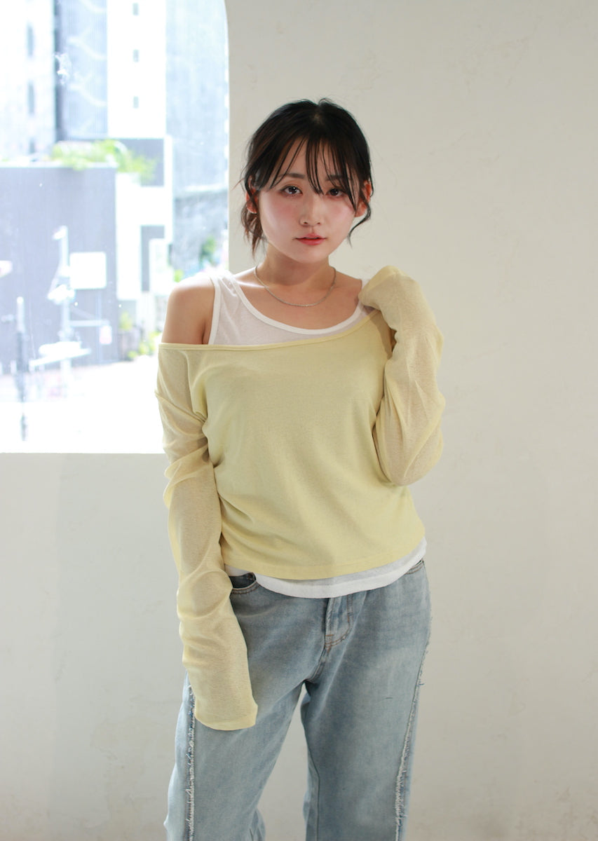 ロングスリーブレイヤードトップス