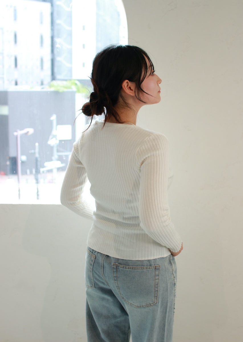 レイヤード風カーディガン