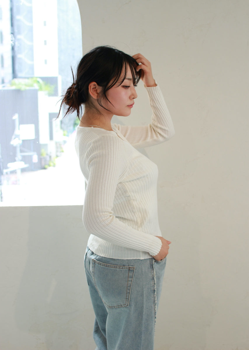 レイヤード風カーディガン