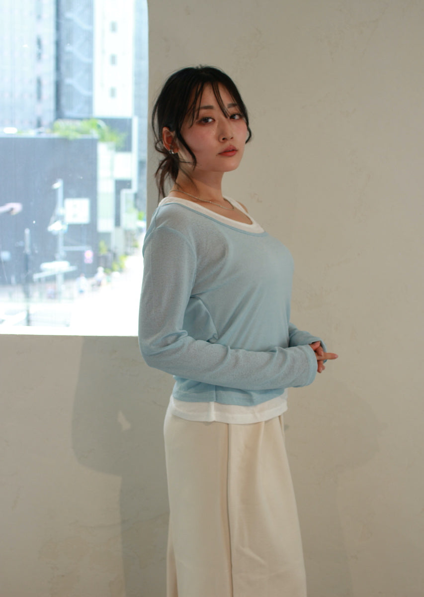 ロングスリーブレイヤードトップス
