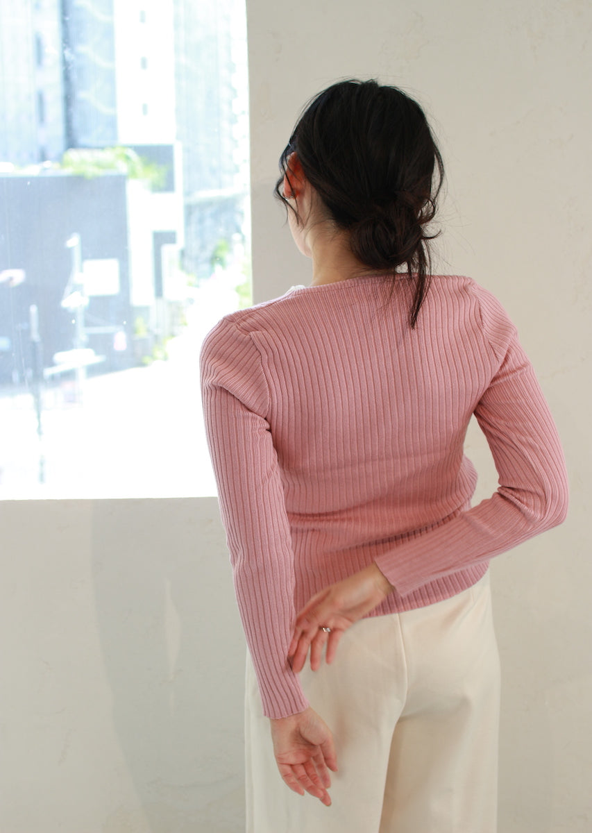 レイヤード風カーディガン