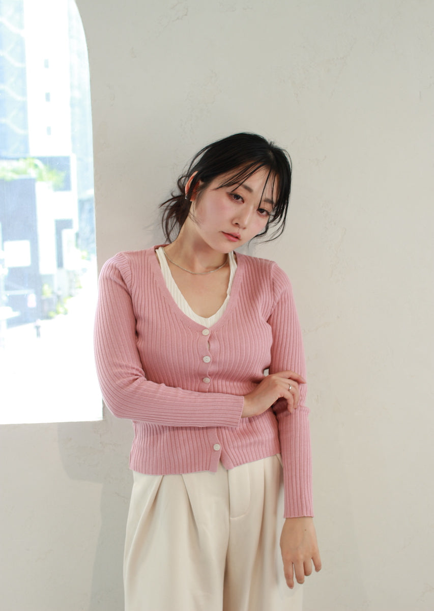 レイヤード風カーディガン