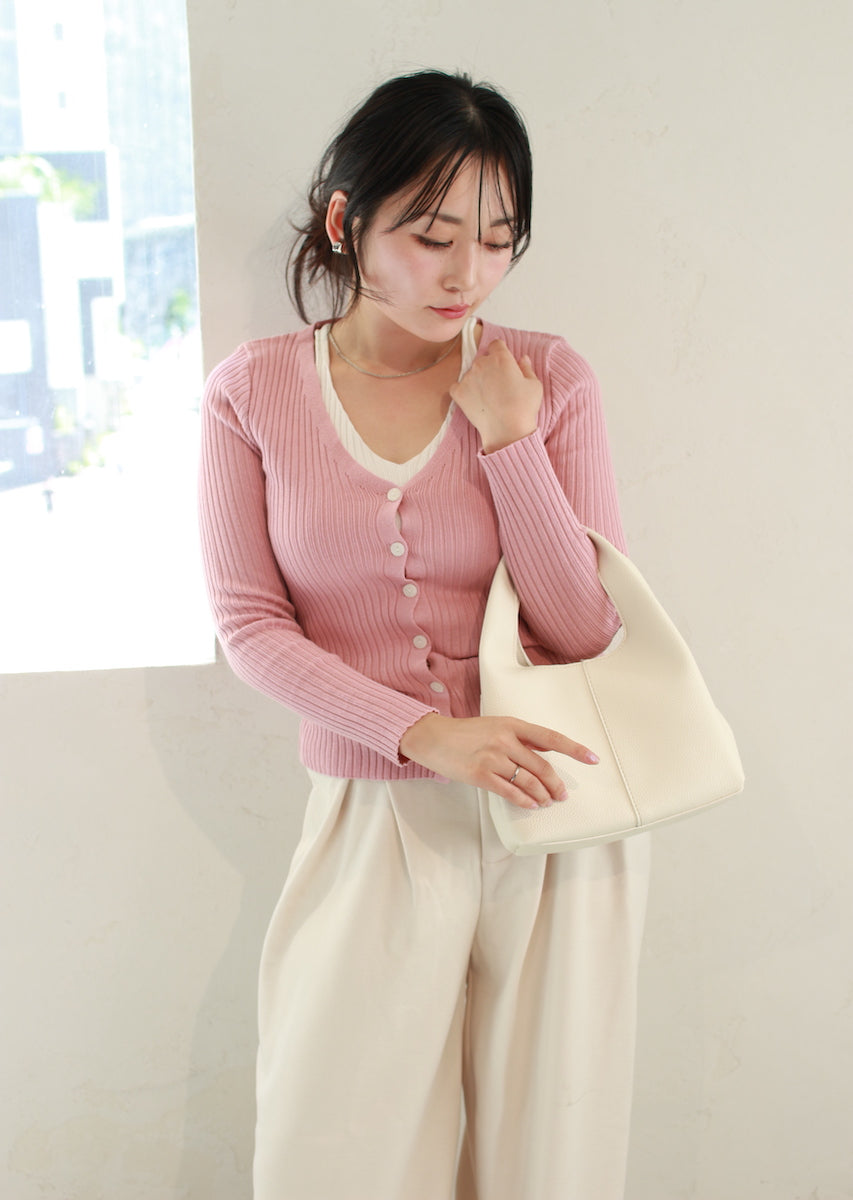 レイヤード風カーディガン