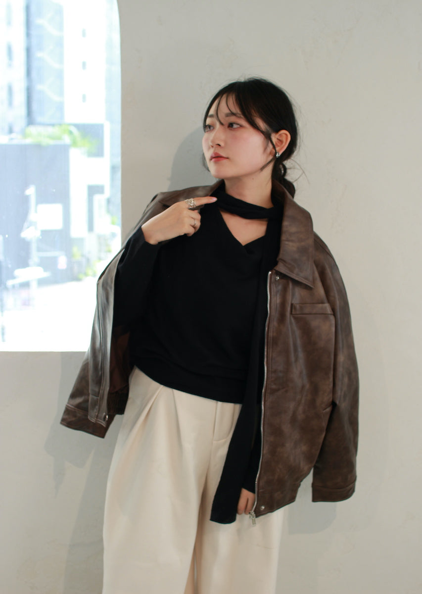 フェイクレザージャケット