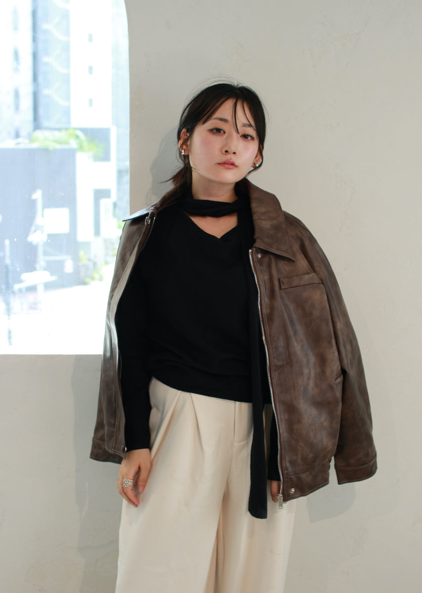 フェイクレザージャケット