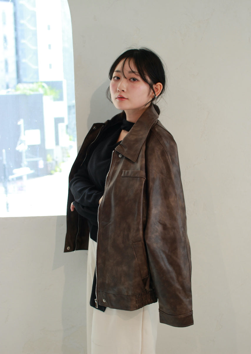 フェイクレザージャケット