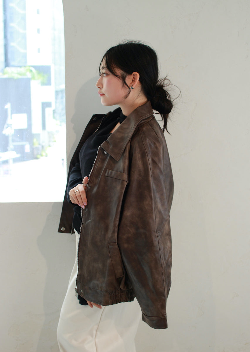 フェイクレザージャケット