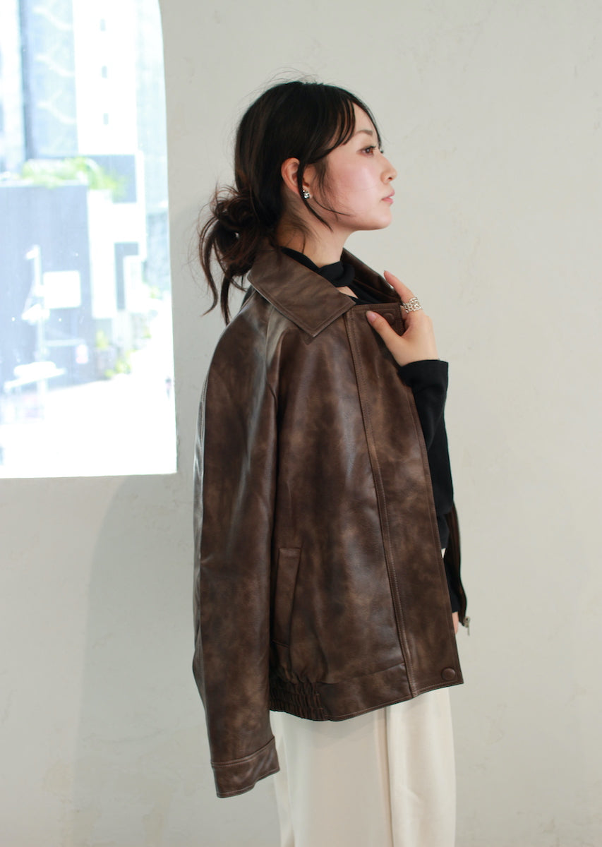 フェイクレザージャケット