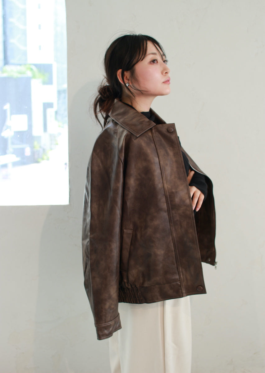 フェイクレザージャケット