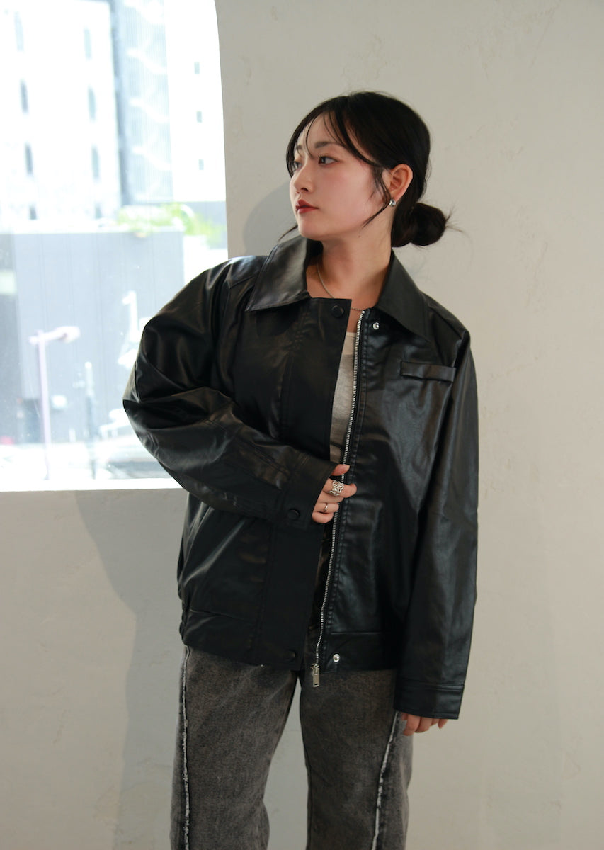フェイクレザージャケット