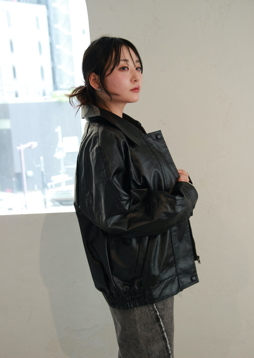 フェイクレザージャケット