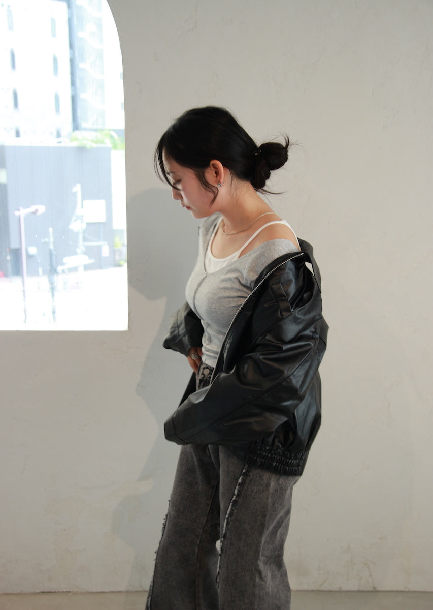 フェイクレザージャケット