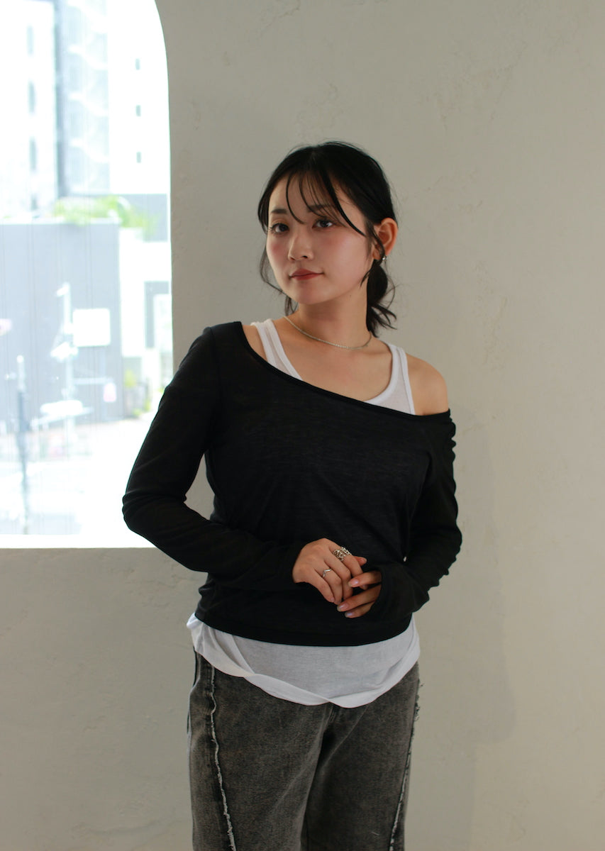 ロングスリーブレイヤードトップス