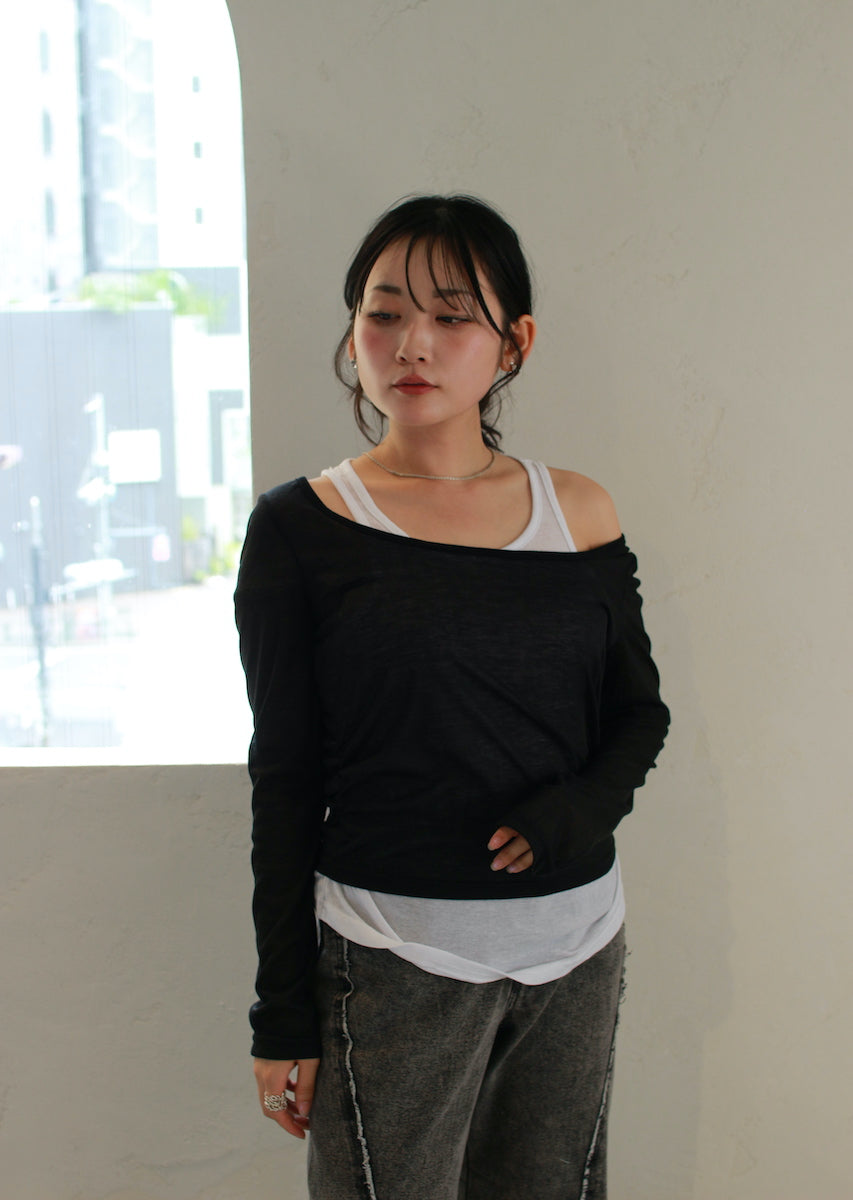 ロングスリーブレイヤードトップス