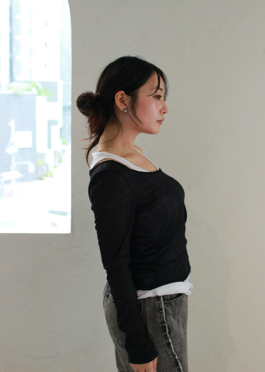 ロングスリーブレイヤードトップス