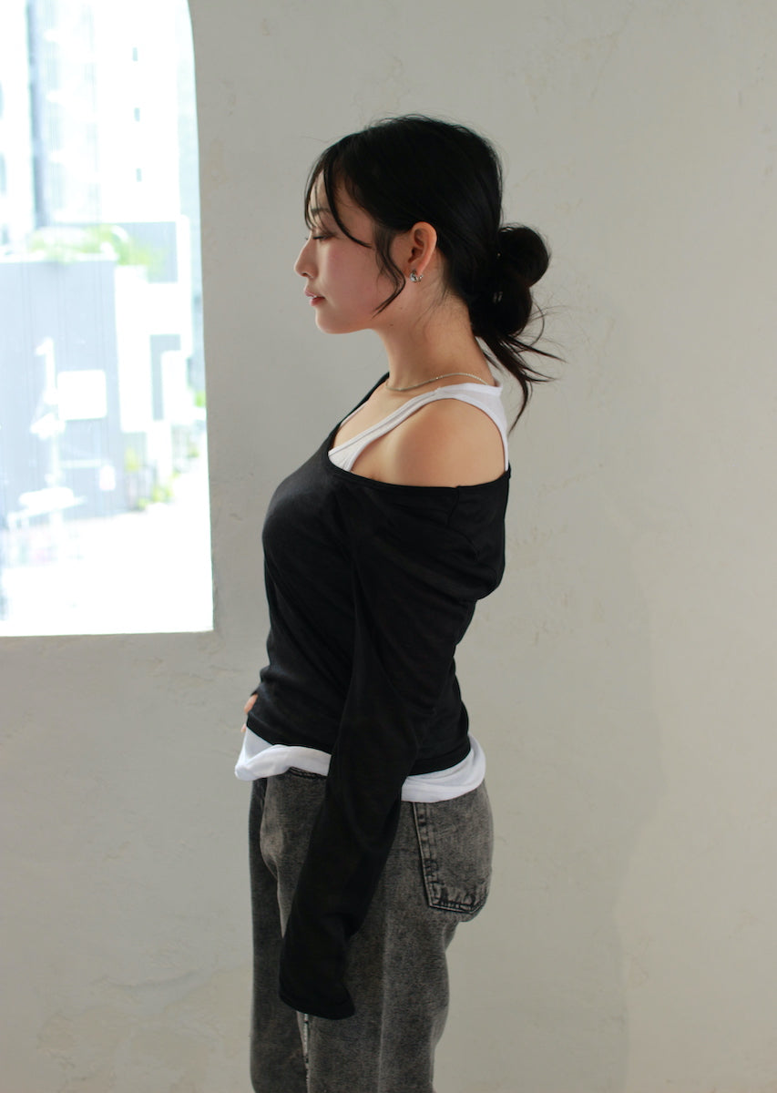 ロングスリーブレイヤードトップス