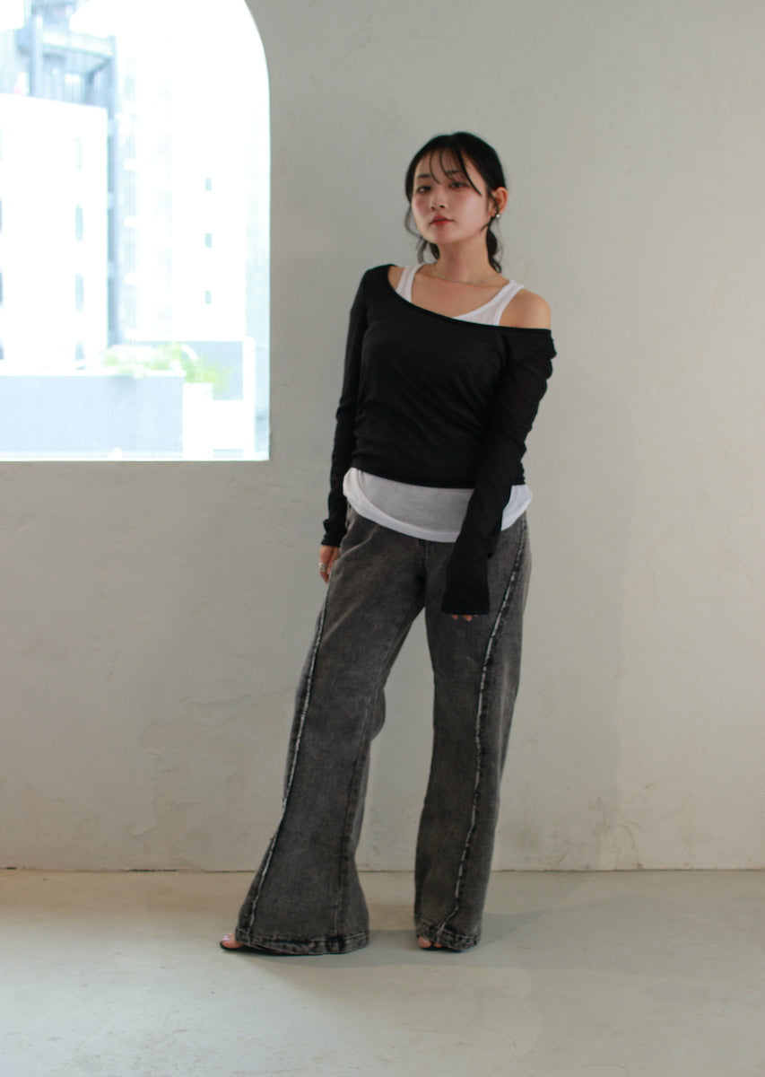 ロングスリーブレイヤードトップス