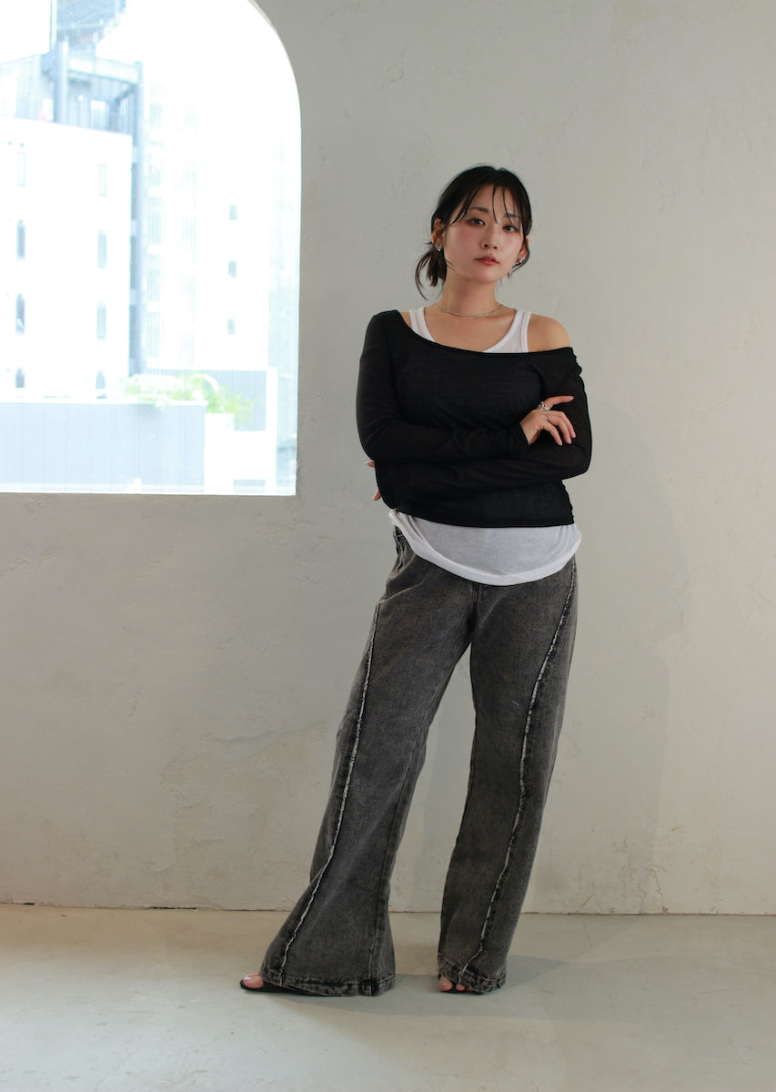 ロングスリーブレイヤードトップス