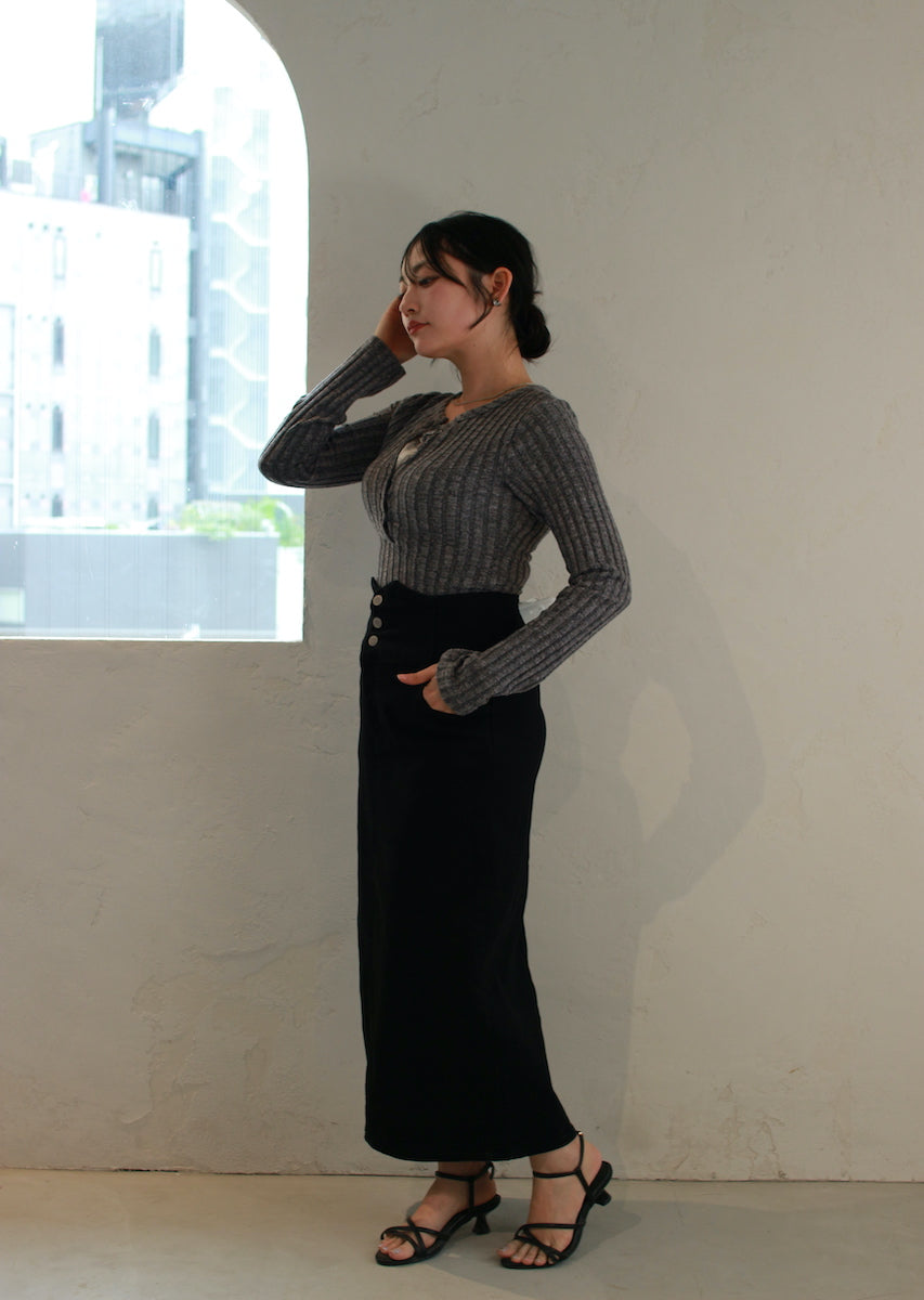 フェイクレースキャミ付トップス