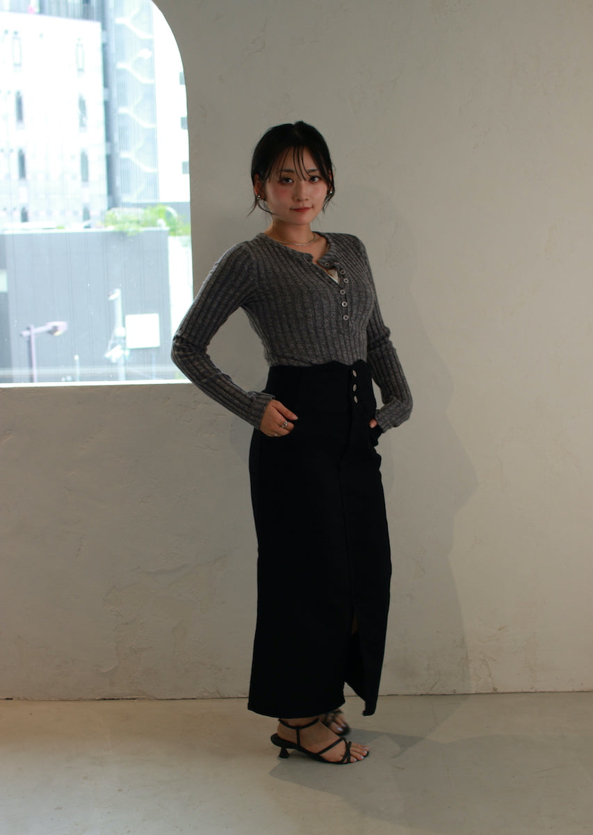 フェイクレースキャミ付トップス