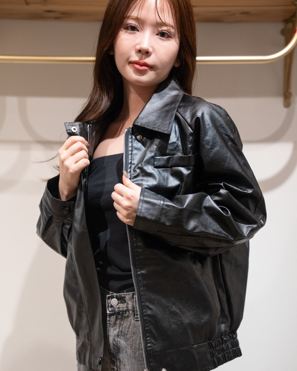 フェイクレザージャケット