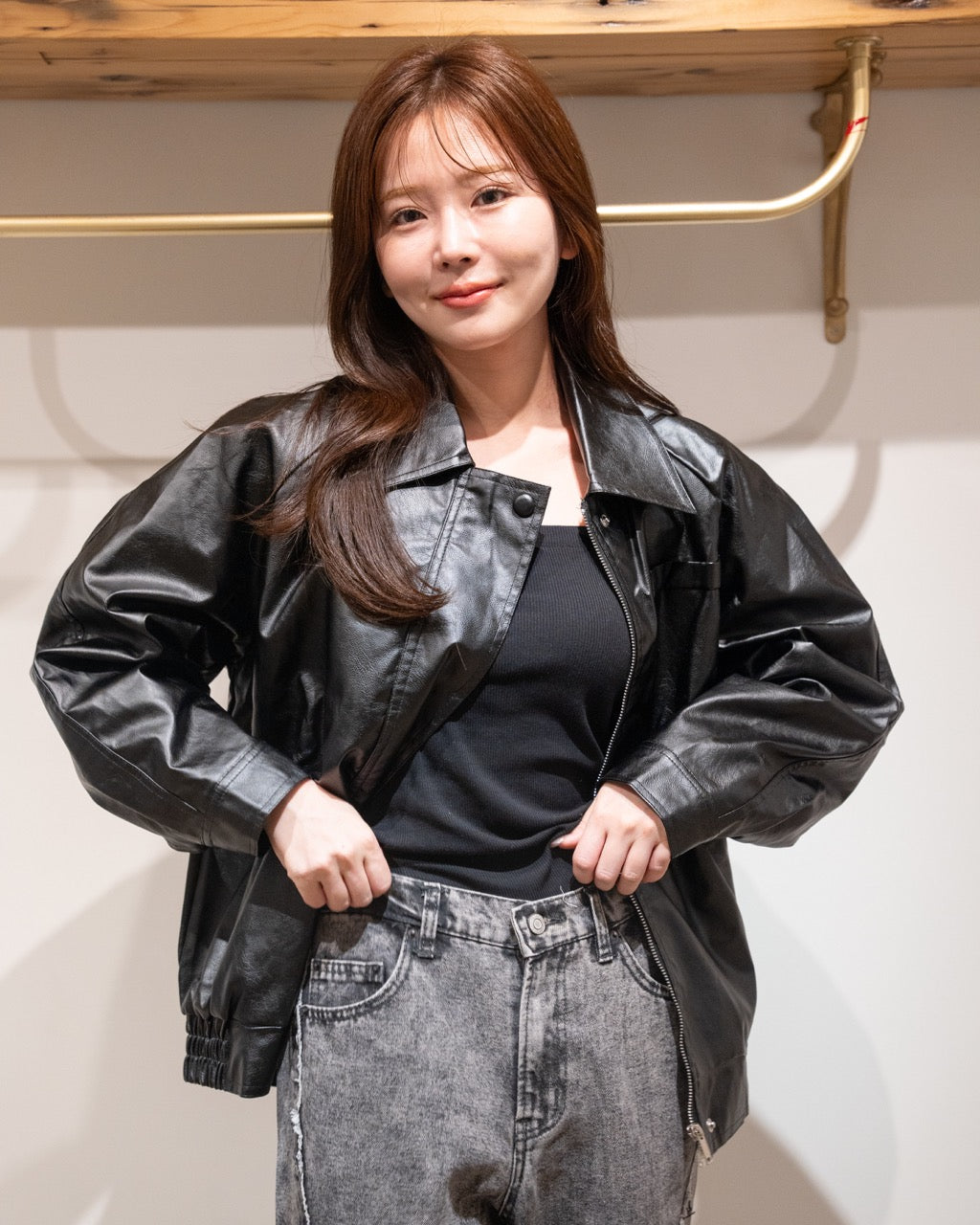 フェイクレザージャケット