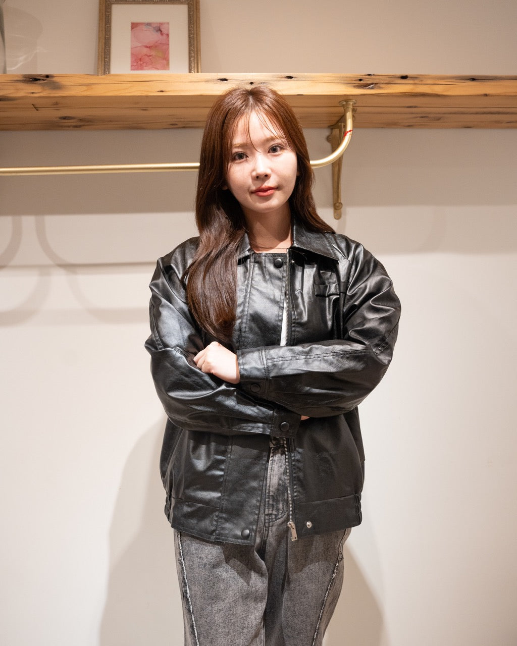 フェイクレザージャケット