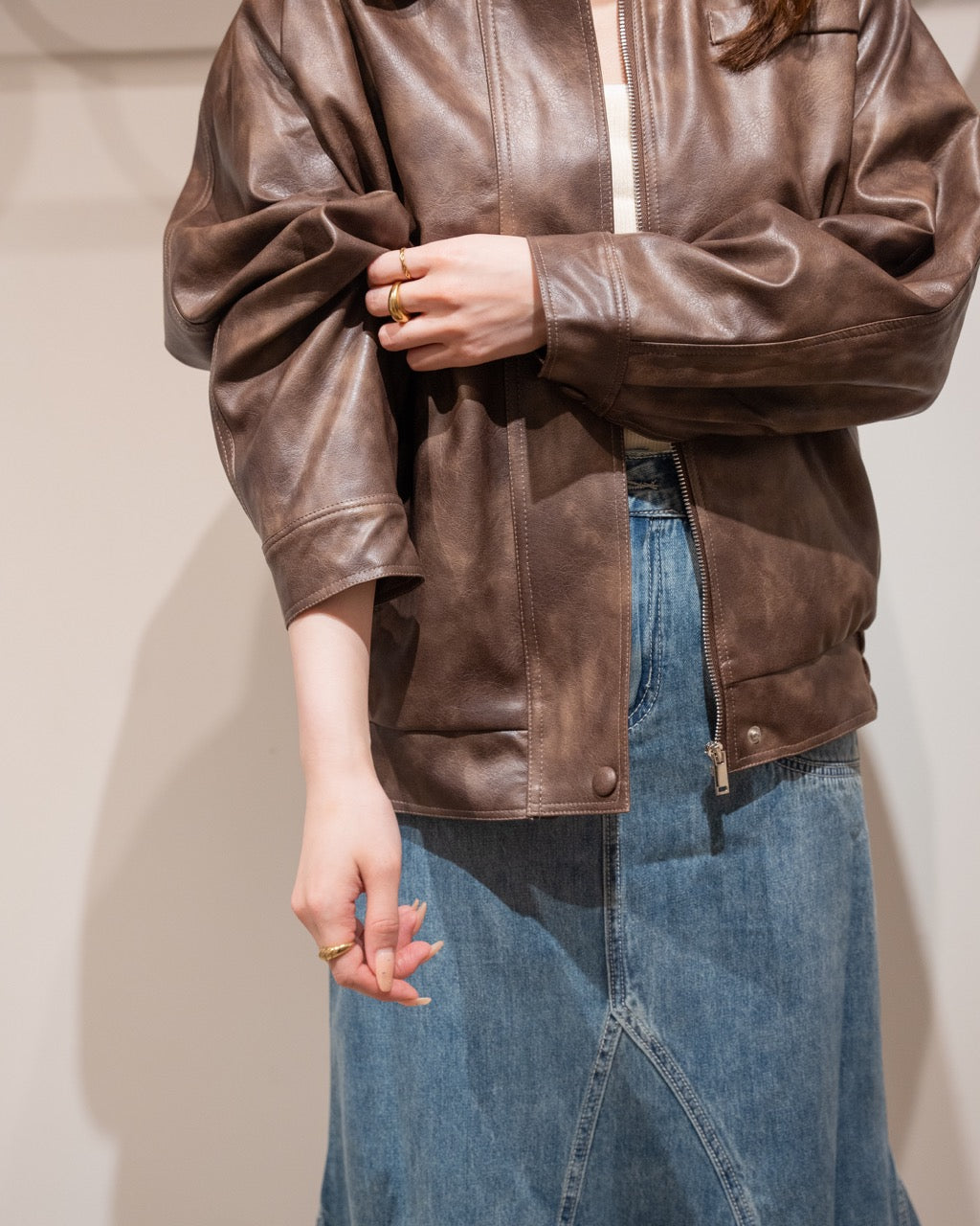 フェイクレザージャケット