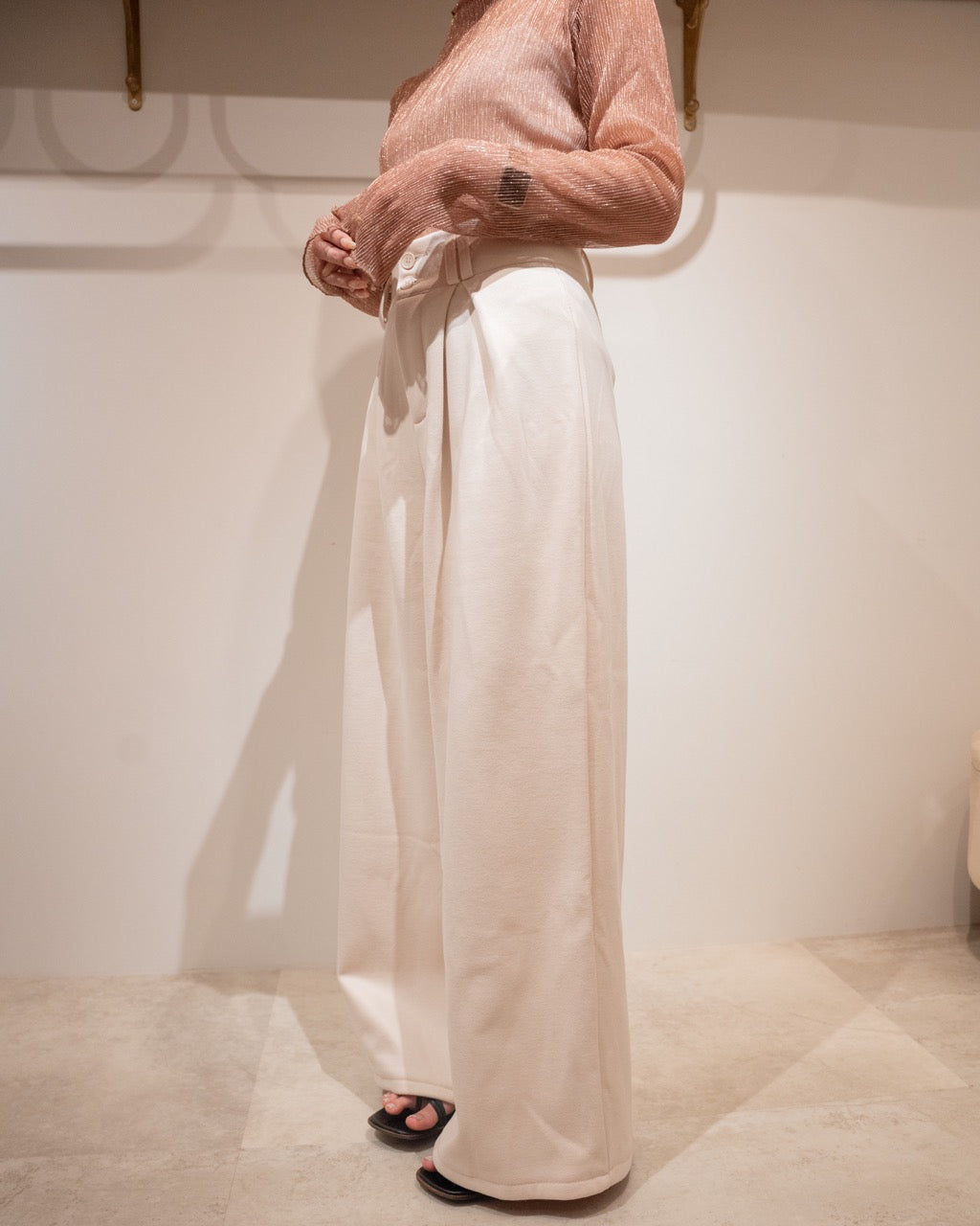 ワンボックスタックワイドパンツ