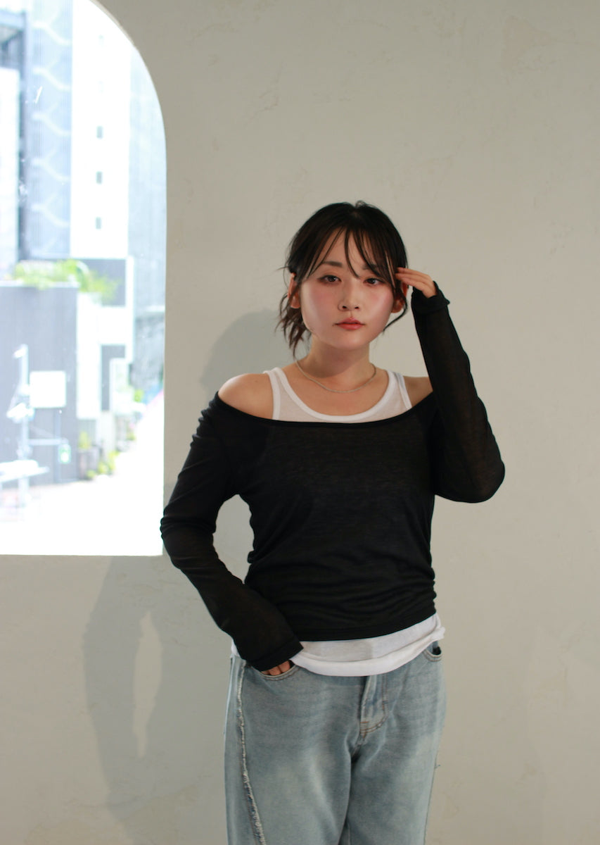 ロングスリーブレイヤードトップス