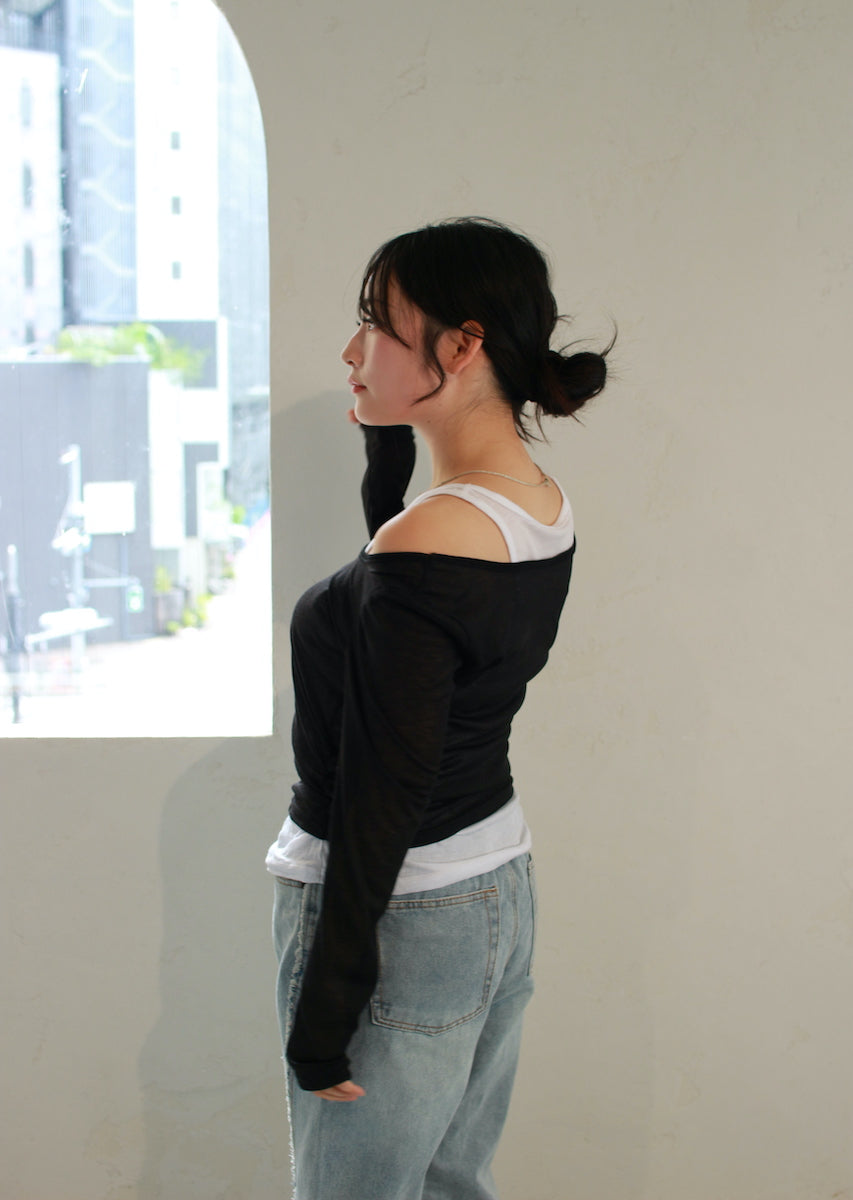 ロングスリーブレイヤードトップス