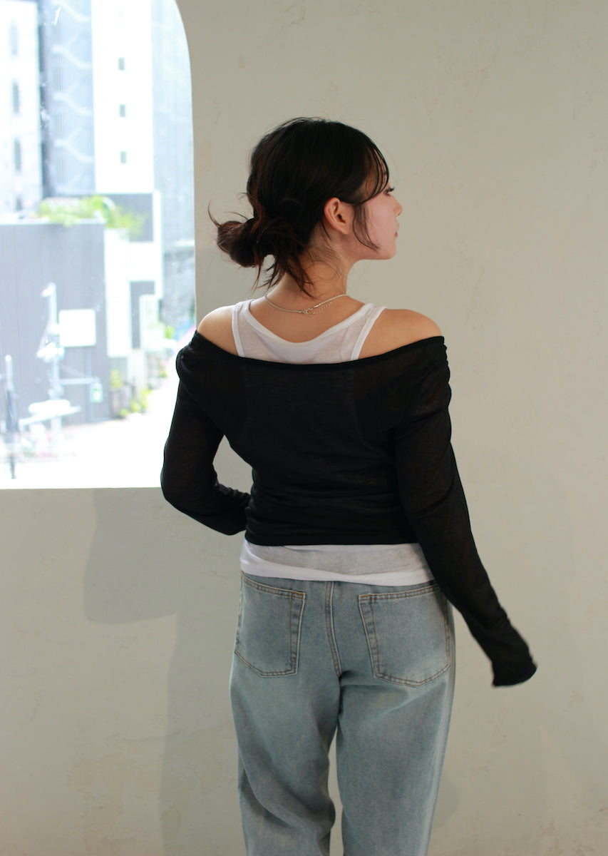 ロングスリーブレイヤードトップス