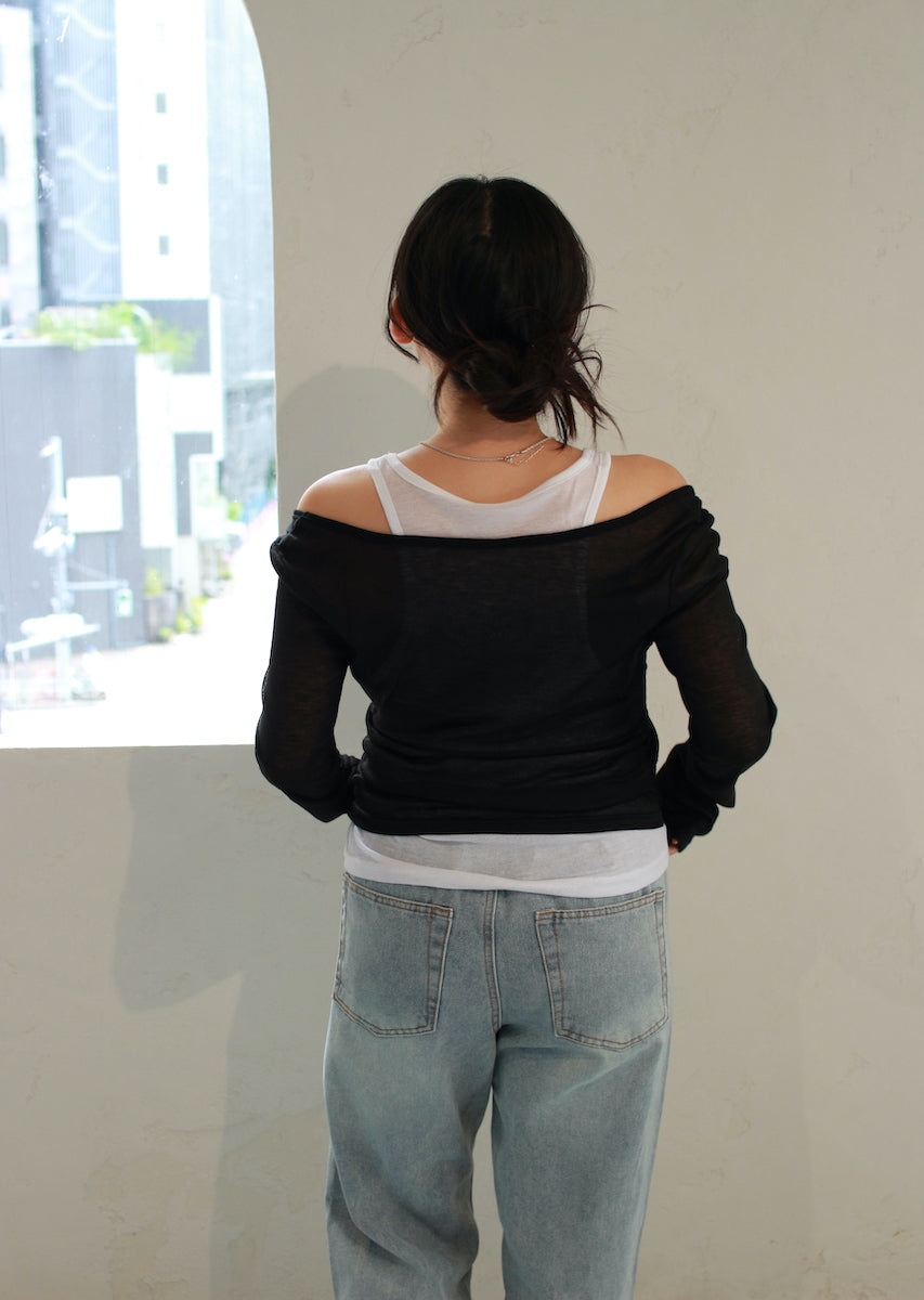 ロングスリーブレイヤードトップス