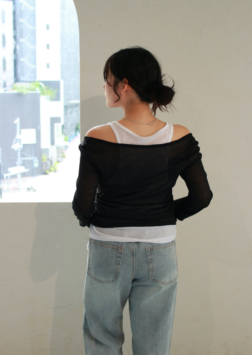 ロングスリーブレイヤードトップス