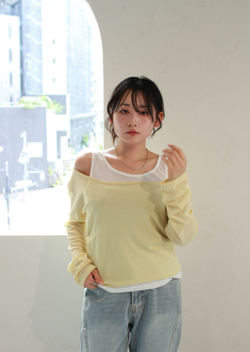 ロングスリーブレイヤードトップス