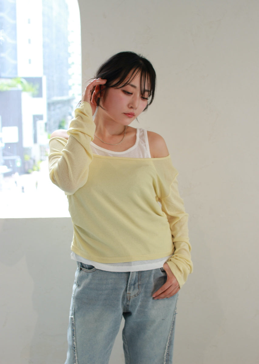 ロングスリーブレイヤードトップス