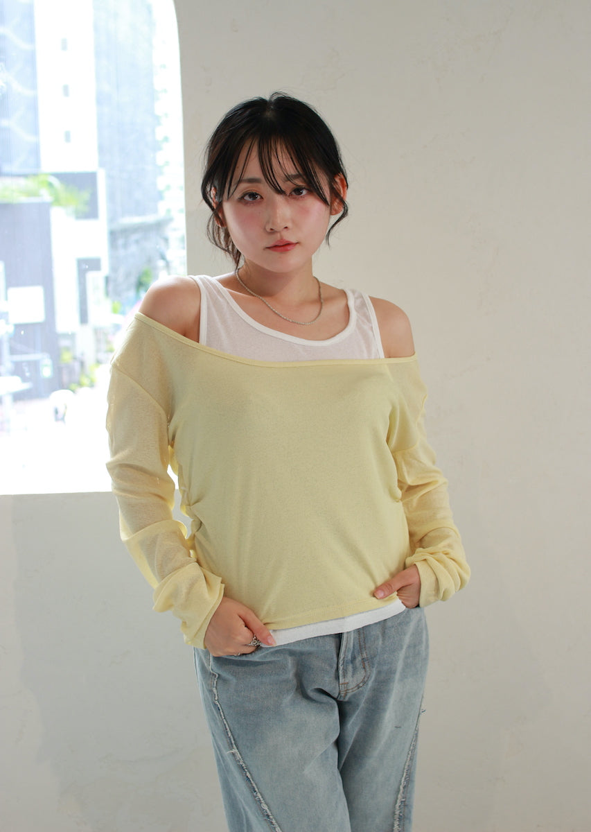 ロングスリーブレイヤードトップス