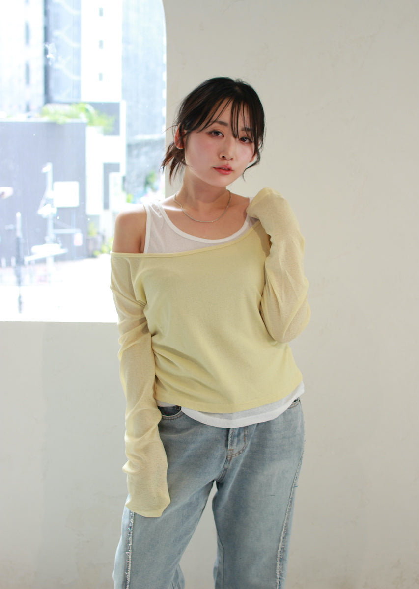 ロングスリーブレイヤードトップス