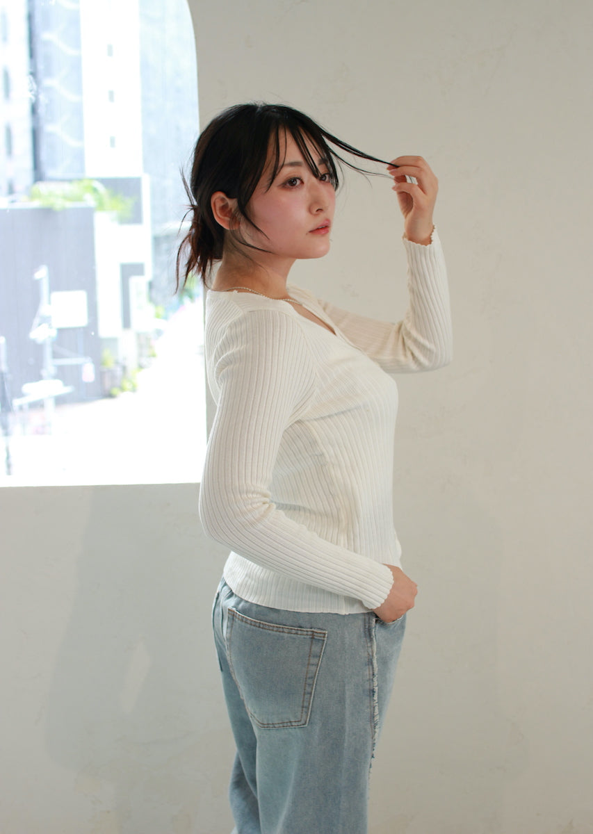 レイヤード風カーディガン