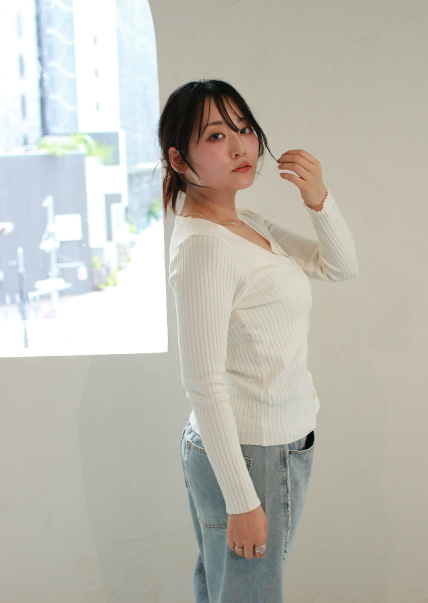 レイヤード風カーディガン