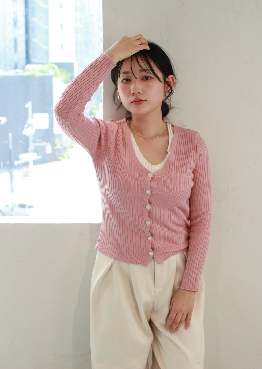 レイヤード風カーディガン