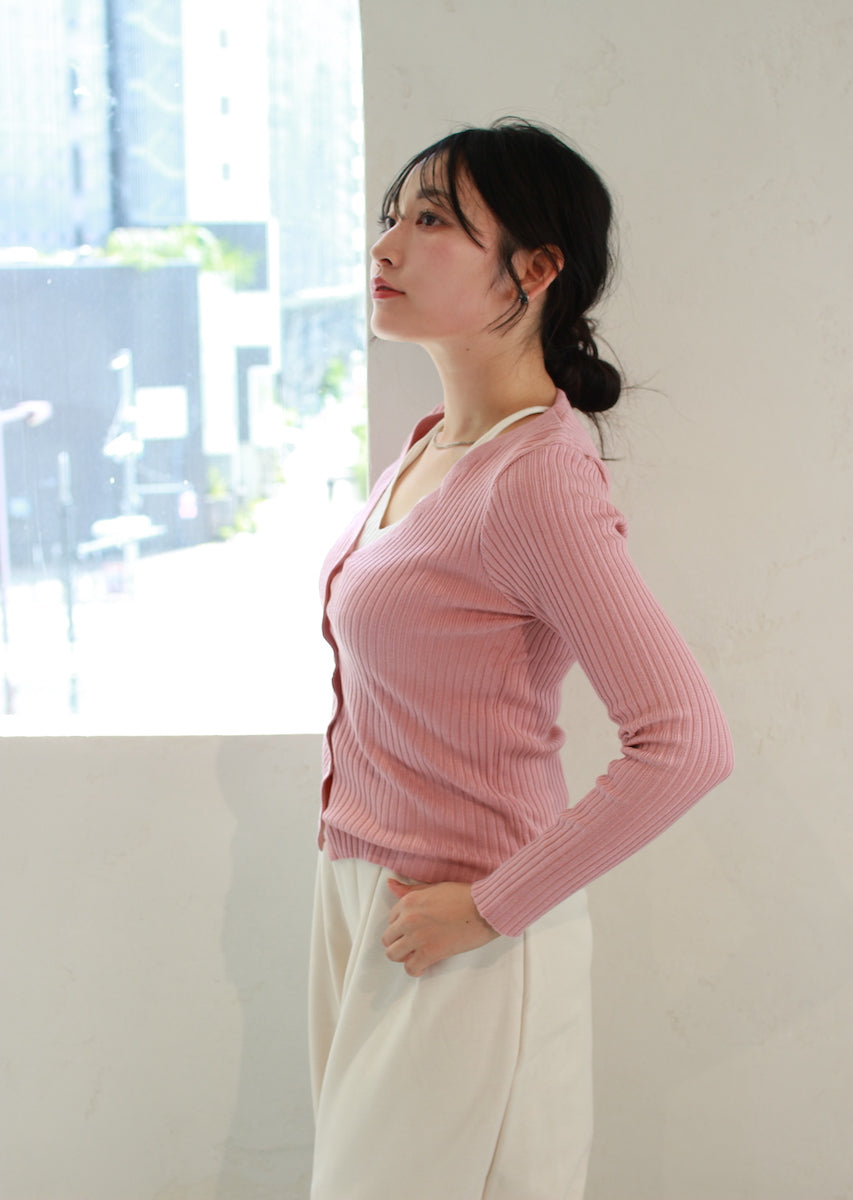 レイヤード風カーディガン