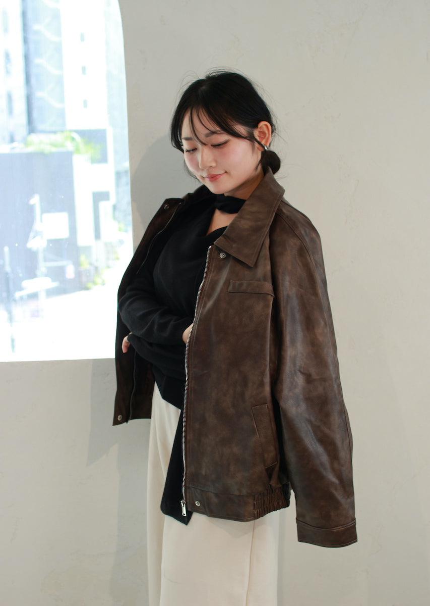 フェイクレザージャケット